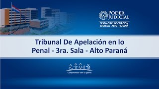 06-03-2026 Sorteo de Tribunales - Tribunal de Apelación en lo Penal 3ra. Sala - Alto Paraná
