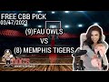College Basketball Pick - Florida Atlantic vs Memphis Prediction, 3/17/2023 Free Best Bets & Odds