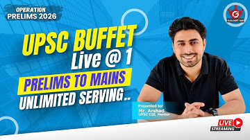 UPSC Buffet LIVE 🔴 | Daily 1 PM | Real-Time PYQ Solving with Arshad A | Gallant IAS