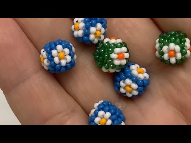 Easy to make Tiny Beaded Beads with Seed beads only/Jewelry making Tutorial  Diy 