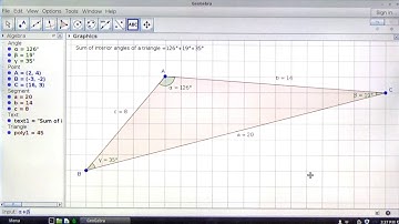 Adding text in Grapphics view in Geogebra