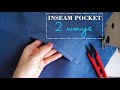 [✅2 WAYS] How To Sew Inseam Pockets | Sewing Techniques For Beginners | Thuy Sewing