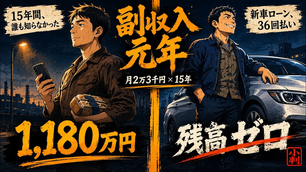 【副収入元年】夜勤手当を、一度も使わなかった男が、15年後の朝に手にしたもの|小判物語