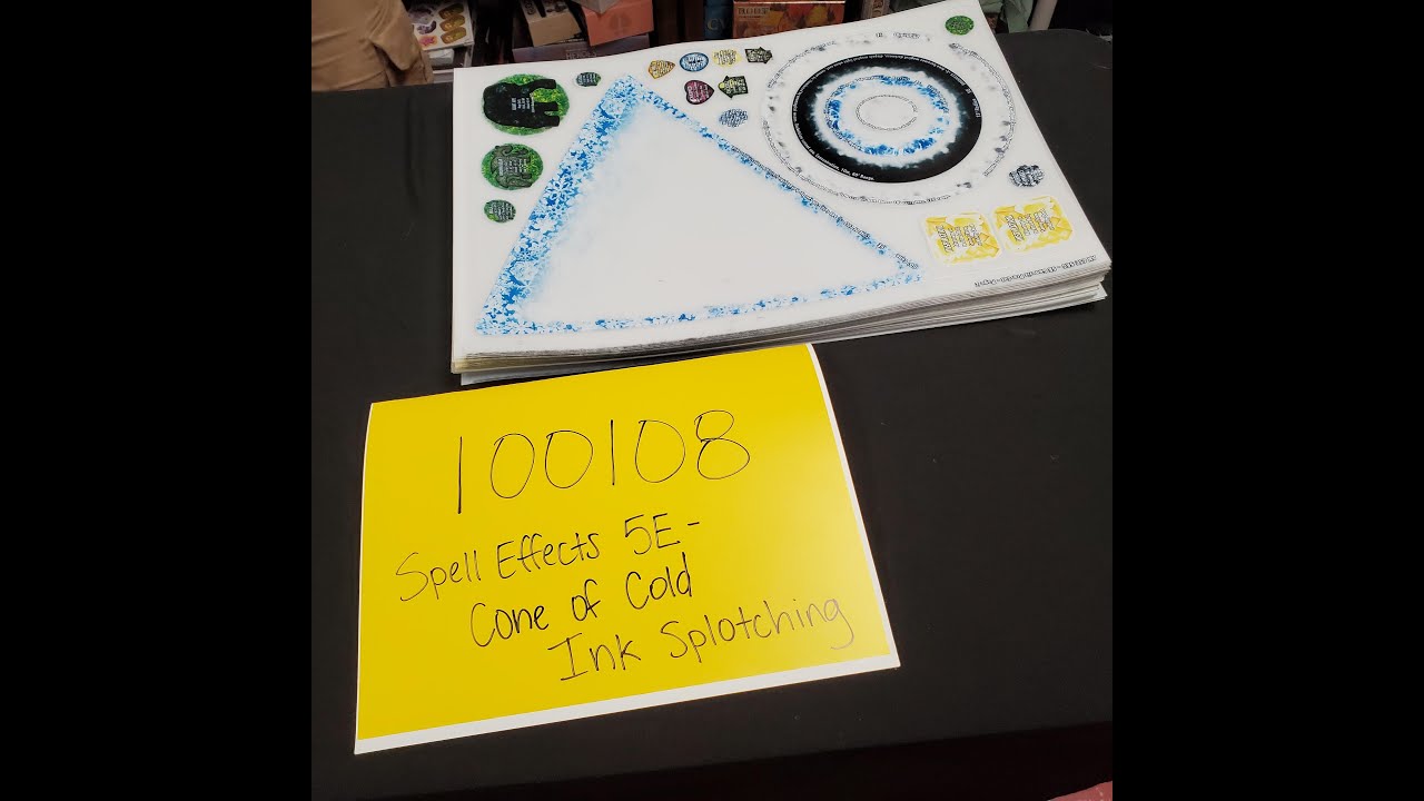 Arckight Menagerie 100108 5E Spells Cone of Cold - Ink Splotching
