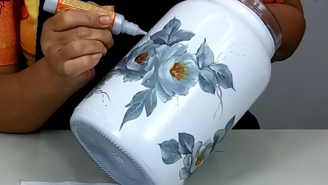 FUNCIONA!!!! Decoupage no Plástico - Artesanato