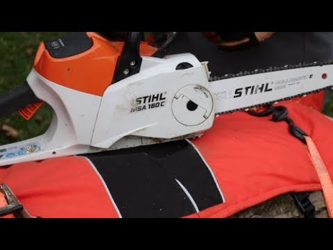 Retiring the other leg of the chainsaw chaps with Stihl MS 362 