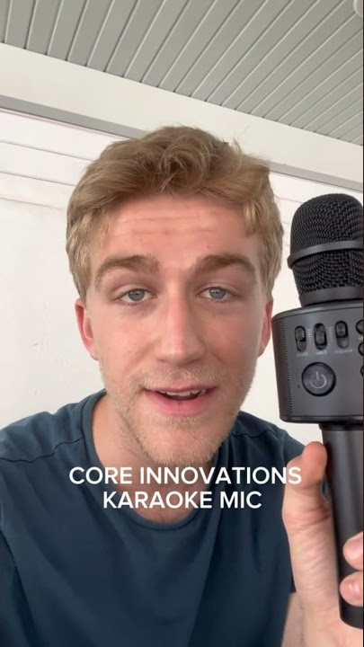 Core Innovations Wireless Bluetooth Karaoke Microphone with Built-in  Speakers + HD Recording