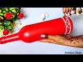 Very Beautiful Valentine's Day Special Bottle Art| Unique Couple Warli Painting| DIY Bottle Craft|