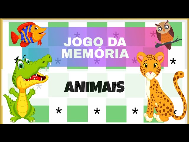 Jogo da memória e sequência: Animais