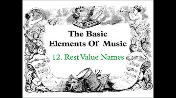 Lesson 12:  Rest Values Names - Basic Elements of Music presented by SARAHTIM Music Publishing