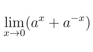 Limit of [a^x + a^(-x)] as x approaches zero
