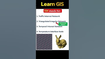 TIN stands for?,Triangular Irregular Network In GIS MCQ SHORTS