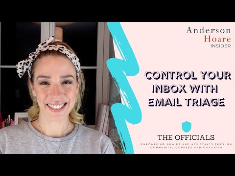 Control Your Inbox ? with this Email Triage Method for Assistants and Admins.