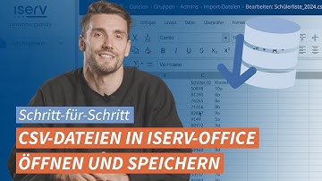 CSV-Dateien mit IServ-Office richtig öffnen und speichern – in Vorbereitung für den Benutzerimport