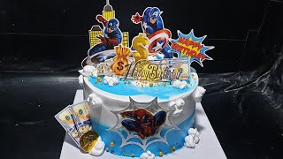 Spiderman And Captain Cake| How to make Superharo Batman And SpiderMan cake|