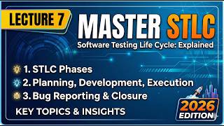 STLC Explained Step-by-Step | Bug Reporting &amp; Closure | Phase of STLC | Lecture 7 2026 | Tech Bharat