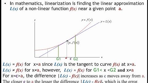 Linearization Lecture #1