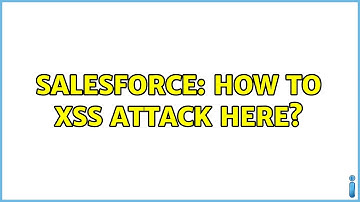 Salesforce: How to xss attack here?