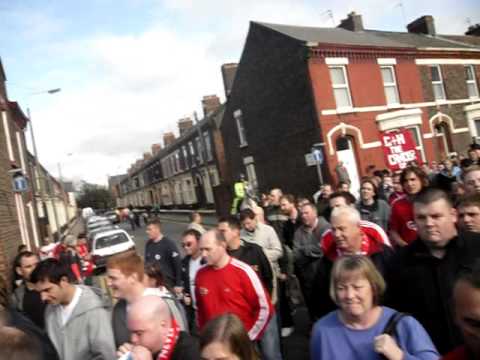 Spirit of Shankly ( SOS ) protest march against Hi...