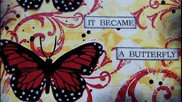 Mixed Media Art Tag - Butterfly