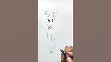 how to draw kangaroo,kangaroo drawing video #shorts#shortfeed,#viral,#trending