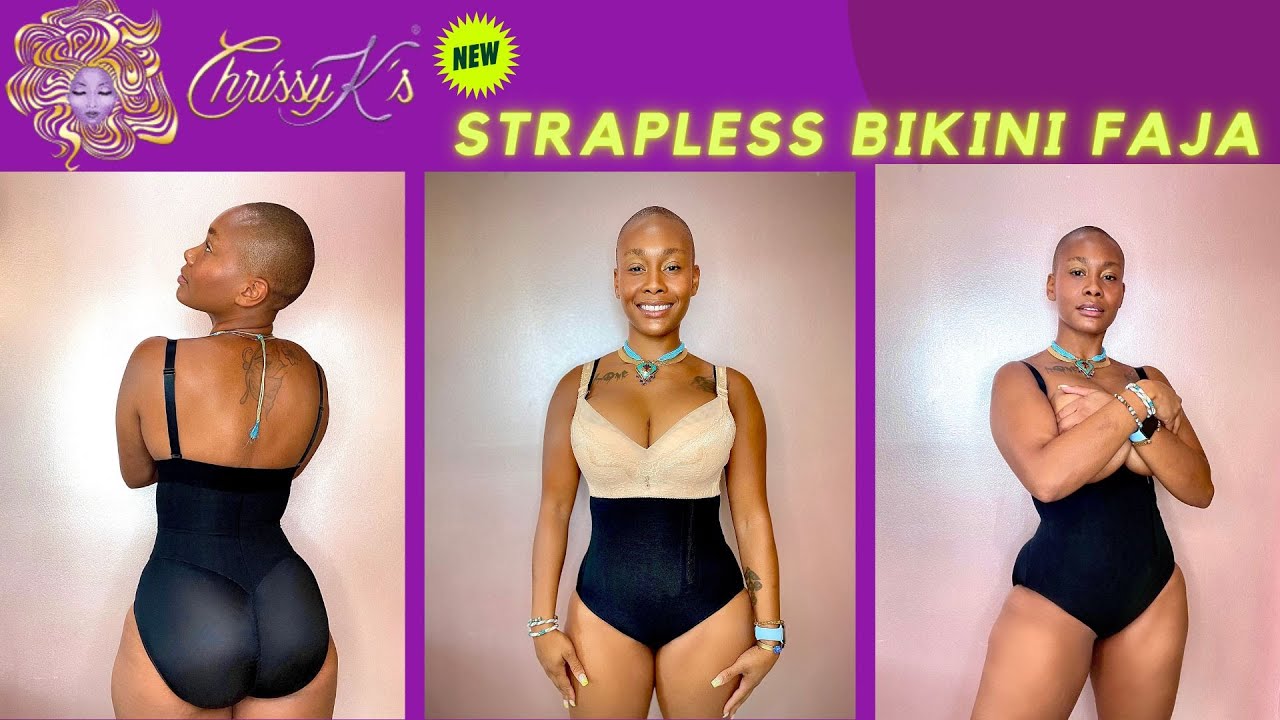 HOW TO PUT ON YOUR Chrissyk's Strapless Bikini Style Body Shaper