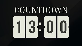 13-Minute Countdown Timer Without Music – Clear Visuals & Alarm | Timers Mistery
