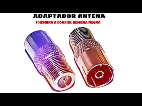 Video de Adaptador antena F hembra a coaxial hembra  Negro