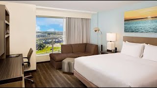 Inside Hyatt House Hotel across from Universal Orlando Florida Resort Disabled King Bedroom Den