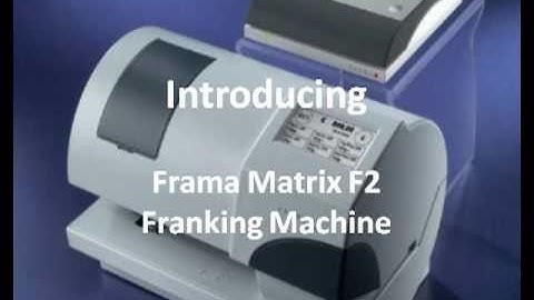 Frama Matrix F2 Franking Machine