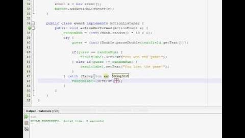 Java GUI Tutorial 7 - Random number game (Part 2)