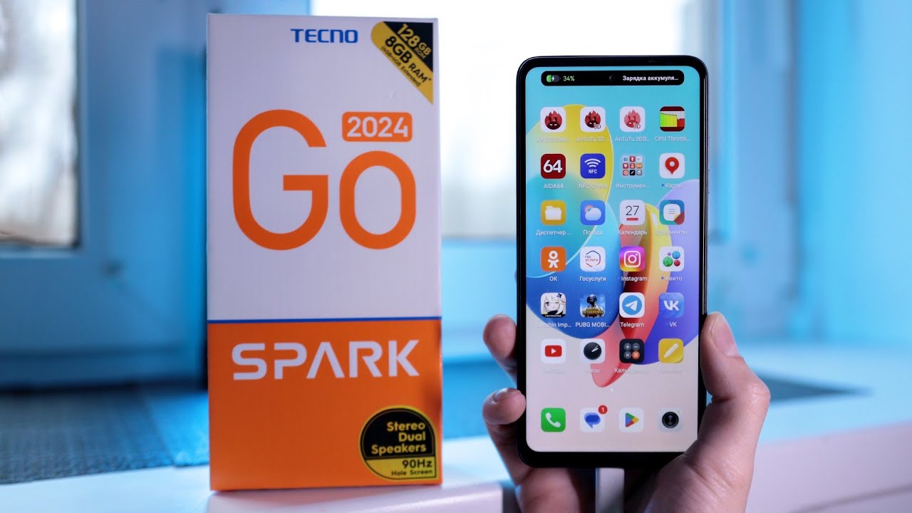 TECNO Spark Go 2024 (Gravity Black,6GB* RAM, 64GB ROM)| Segment First 90Hz  Dot-in Display with Dynamic Port & Dual Speakers with DTS| 5000mAh| 10W