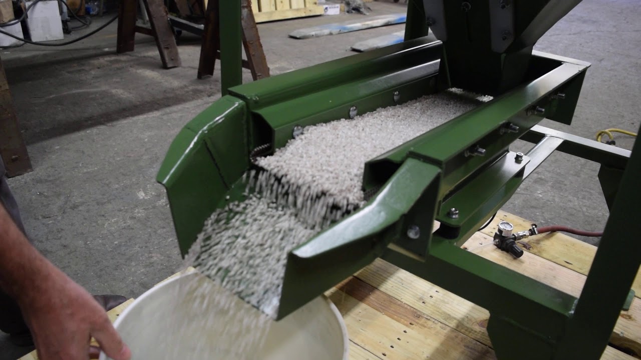 Vibratory Hopper Screener to Remove Fines from Pellets - Cleveland Vibrator Co.