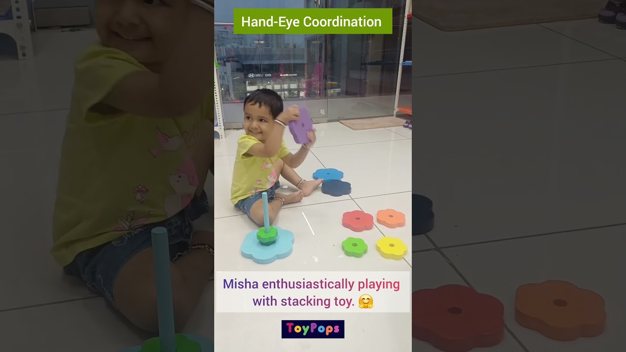 Learning Colors and Sizes with a Stacking Ring Toy | Montessori Toy|  @toypopsbaroda 