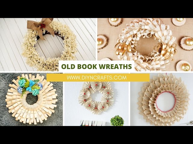 Book Page Wreath with Flowers{Our Adventures in Big Ole Texas}