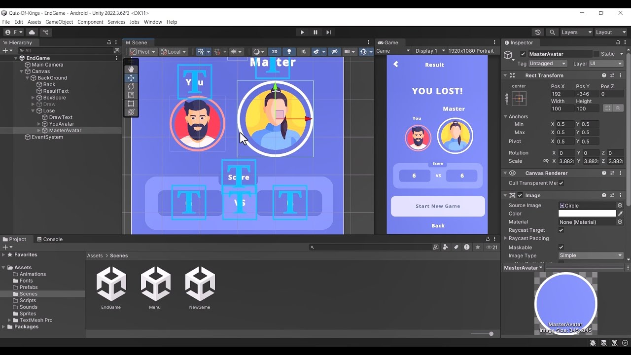 Creating the Game Over & Result Scene in Unity - E3 - YouTube