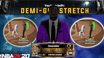 *NEW* 99 OVERALL STRETCH BIG PLAYMAKER BUILD on NBA 2K20 detsroys a Legend MASCOT! BEST BUILD 2K20