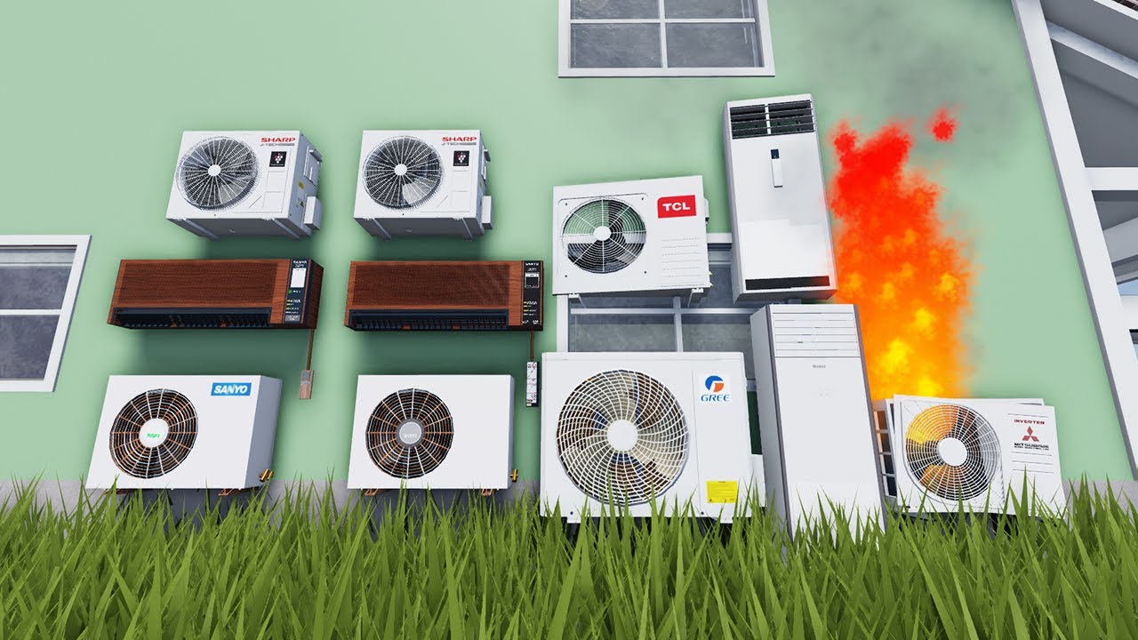Tour of Air Conditioners in My Suburban House | Roblox
