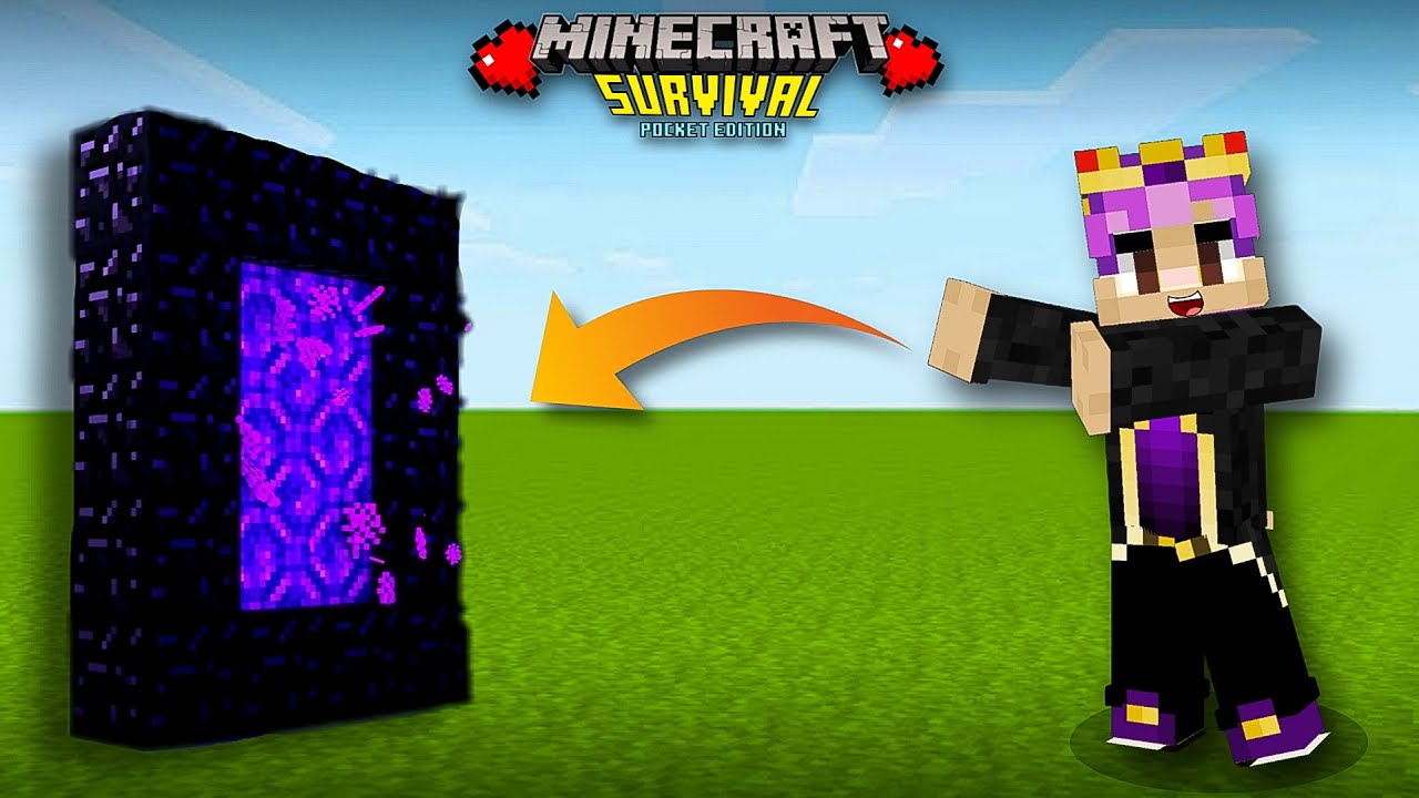 FINALLY I MADE A NETHER PORTAL 🥶 | MINECRAFT POCKET EDITION | SURVIVAL ...