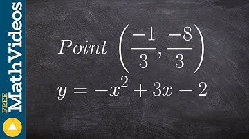 Learn how to determine if a point lies on a graph using standard form of a quadratic