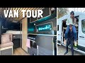 VAN TOUR | You've Never Seen a Van Like This (recirculating shower & hidden work areas!)