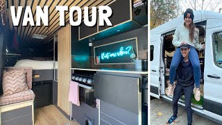 VAN TOUR | You've Never Seen a Van Like This (recirculating shower & hidden work areas!)