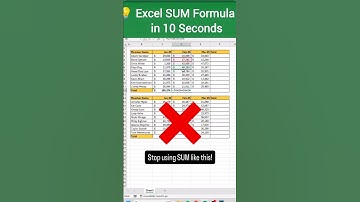 💡 Excel SUM Formula in 10 Seconds! | Excel Tips #shorts #excel #exceltips #youtubeshorts #education