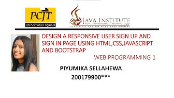 Web Project Task 1 | 1st Year | Semester 01 | Java Institute | Piyumika Sellahewa