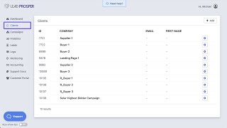 The Clients Tab