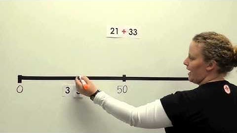 adding two digit numbers on a number line