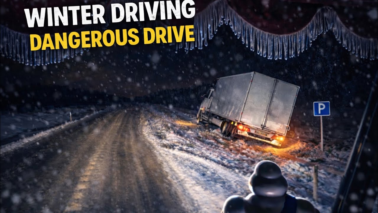  4K Extreme snow driving  POV-Insane winter in deep snow, slippery and dengerous road in Sweden 