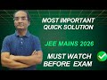 JEE Maths 2026 | most Important quick  solutions You MUST Practice 🚀 | High Weightage Questions