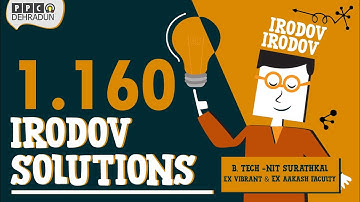 [1.160] - Problems in general Physics by I E Irodov: Solution by Saket Sir