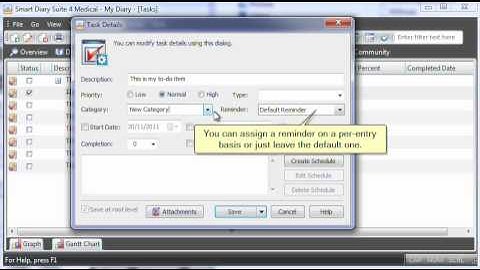 How to add a new task (to-do) entry using Smart Diary (R) Suite